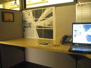A photo of a typical office cube. A photo of a typical office cube.