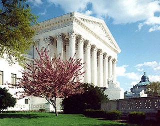 Photo of the exterior of U.S. Supreme Court building. Photo of the exterior of U.S. Supreme Court building.