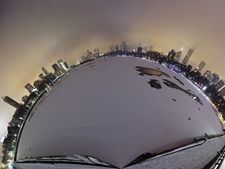 A 180-degree hemispherical photo of Cambridge and Boston taken from the Massachusetts Avenue bridge. A 180-degree hemispherical photo of Cambridge and Boston taken from the Massachusetts Avenue bridge.