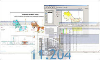 A montage of screenshots from Excel and Arcview. A montage of screenshots from Excel and Arcview.