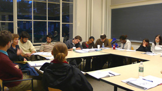 This class in session, discussing healthcare. This class in session, discussing healthcare.