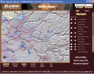 GeoMAC fire mapping tool. GeoMAC fire mapping tool.