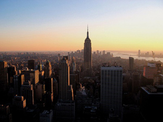 Photo of New York City skyline. Photo of New York City skyline.
