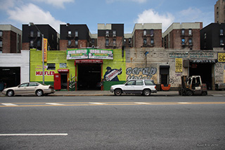 A photo of a street in the Bronx, New York City. A photo of a street in the Bronx, New York City.