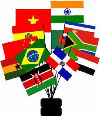 Flags of various countries. Flags of various countries.