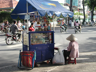 A street in Ho Chi Minh City, Vietnam. A street in Ho Chi Minh City, Vietnam.