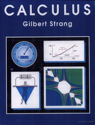 Textbook cover with images of applications of calculus in real-life situations. Textbook cover with images of applications of calculus in real-life situations.